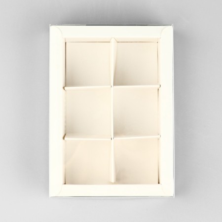 Box for 6 sweets with cells "White", 10 x 14.5 x 3 cm-2