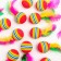Ball with feathers for cats, 3.4 cm, packing 50 pcs, mix of flowers