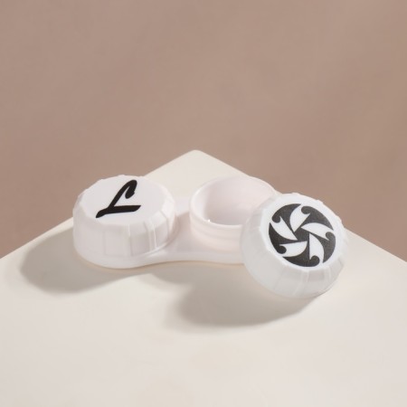 Contain for contact lenses "Abstraction", packing 20 pcs, white color-2