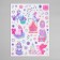 New Year sticker interior color "New Year's unicorn" 30x40 cm