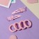 Hair set "Pink Miracle" (2 invisibility 5 cm, 4 elastic bands) Butterfly, pink