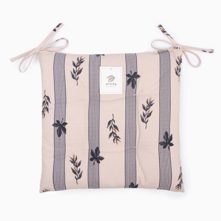 Siddle on the chair Ethel "Leaves" 42x42cm, 100% cotton, reps 220 g/m2-6