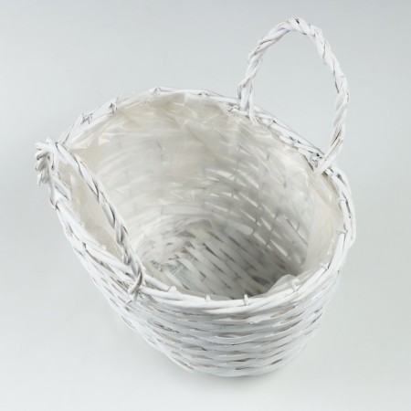 A set of baskets, 31 x 20 x 17/28 cm, 23 x 16 x 14/22 cm, 2 pcs, white, willow-3