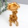 Polystone candlestick for 1 candle "roses. Trinoga" gold 20.8x7.5x7.5 cm