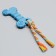 Chewing toy with a rope "bone with a tail", blue