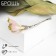 Brooch "Flower" Iris, beige color in gold