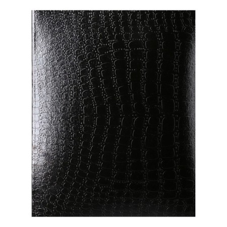 Notebook of 48 sheets in the Croco cage, boumvinyl Metallic, embossing, offset unit, black