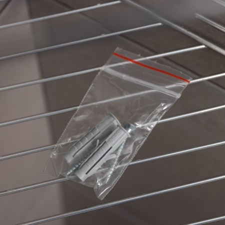 The bathroom shelf is angular 2-tier, 20.5 × 20.5 × 31.5 cm, color chromium-4