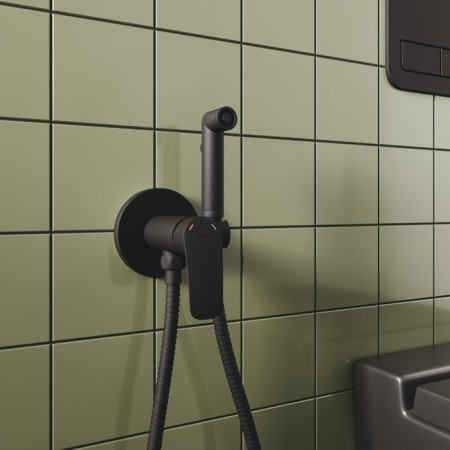 MILARDO RORA RORBLR08 bideter, with hygienic shower, built -in, black-1