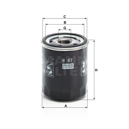 Mann-Filter w67 oil filter-1