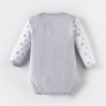 Body with Dl. Rukav crumb I "love mom and dad", gray, r.22, height 62-68 cm-5