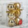 Set of balls plastic D-7 cm, 6 pcs "Pearl Orion" gold