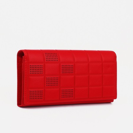 Women's wallet on magnets, red color