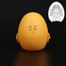 Masturbator EGG OKI-hips, embossed, in a case for storage, yellow