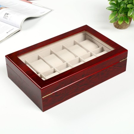 Casket Wood for the clock 12 "Red-brown" varnish 8.3x31x20 cm-5