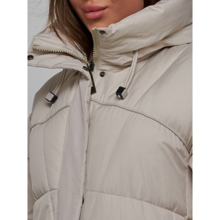 Coat insulated winter feminine, size 48, color light gray-12