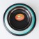 A bowl with a non -slip base of two -color with a strip, 230 ml, turquoise