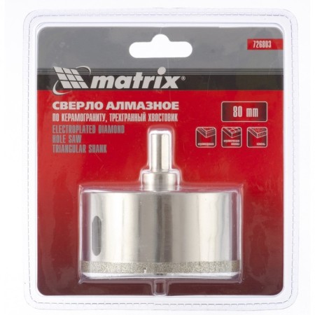 Diamond drill Matrix, according to porcelain tile, 80 x 67 mm, 3-sled shank-2