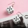 Earrings "Bones" Playing cubes, black and white color