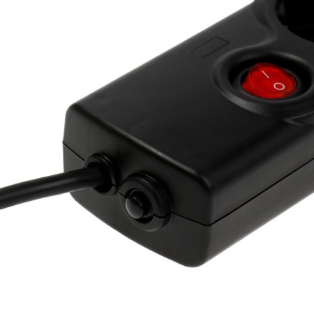 Luazon Lighting network filter, 5 outlets, 1.5 m, 2200 watts, 3x0.75 mm2, 10 A, 220 V, CUSTER, Black-5