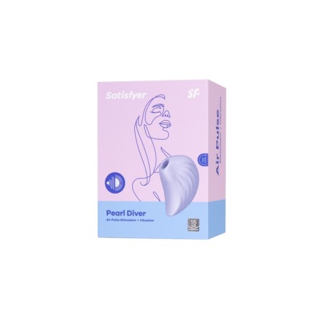 Vacuum-wave contactless stimulator of the Satiffyer Pearl Diver, silicone, purple color-4