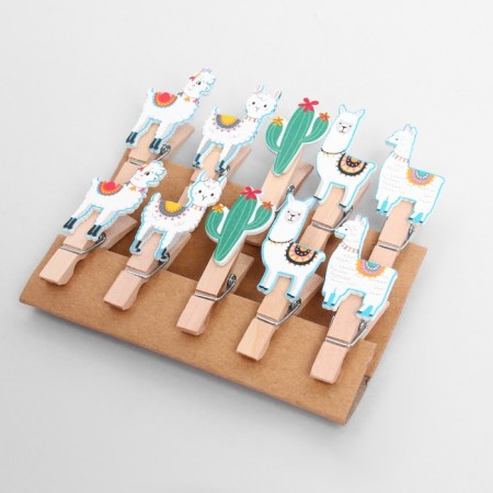 Set of decorative clothespins "Lama" set 10 pcs.