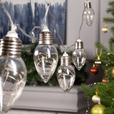 Garland “thread” 3 m with nozzles “drop bulbs”, ip20, transparent thread, 80 LED, glow warm white, 8 modes, 220 V-1
