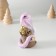 Polystone souvenir "Lilac cobra with a bag of coins" 4x4x8 cm