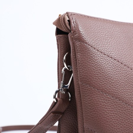 Richet Cross-Bod on the zipper, brown color-3