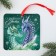 Christmas tree pendant fluorescent "Family heat", 12 x 12 cm