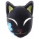 Carnival mask "Fox anime", black color