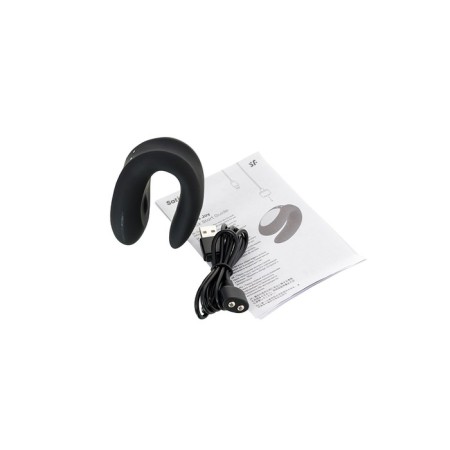 Multifunctional stimulator for steam Satiffyer Partner Double Joy, silicone, black, 18 cm 932432-19