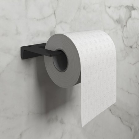 IDDIS SLIDE toilet paper holder, without cover, black-6