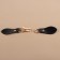 Cleaner fastener 15.5 × 3 cm, 3 pcs, black/gold color
