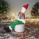 Soft toy "A snowman with buttons, long legs" 44x20 cm, red-green