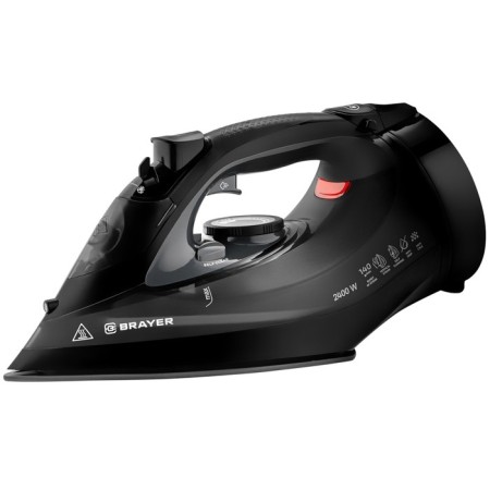 Iron Brayer 4015BR, 2400 W, ceramic sole, 25 g/min, 300 ml, black