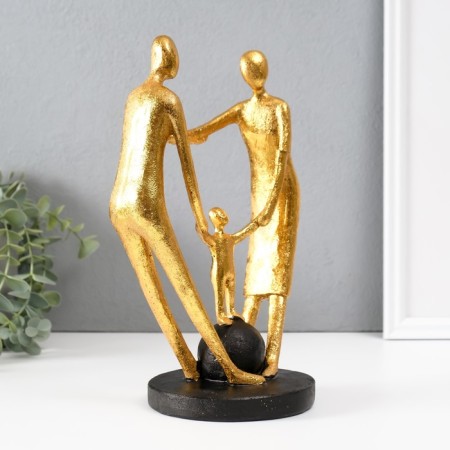 Polystone souvenir "Strength in unity" gold 12x17.5x26.5 cm-2