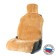 Cap on the seat, natural wool, brown