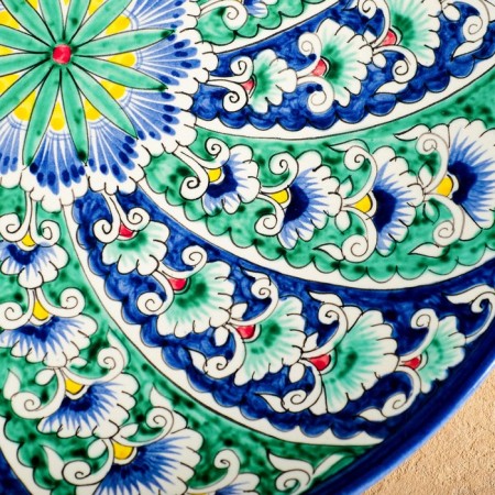Largan Rishtan ceramics "Flowers", 32 cm, blue-2