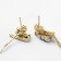 New Year! Earrings "New Year" hanging, Santa Claus, colored in gold