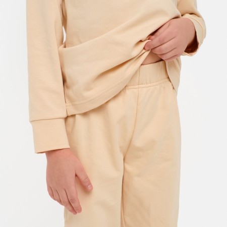 Pajama for a boy (longshit, trousers) minku beige color, height 122-4