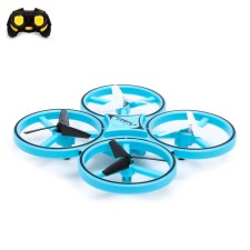 A Quadrocopter Radio Management Drone, backlight, works from the battery, the color is blue