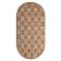 Eco carpet, oval, 50x80 cm, polypropylene 100%, jute