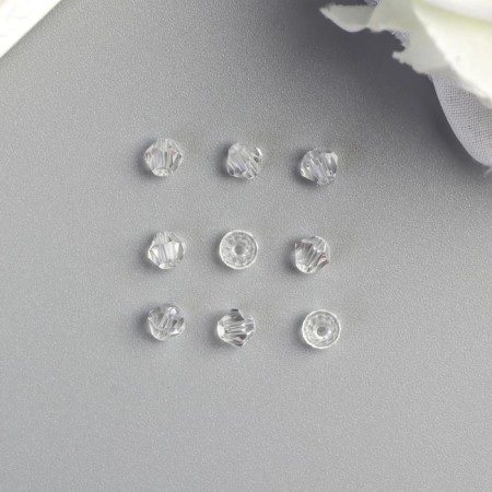 Set of glass beads 40 pcs, 4x4 mm-1