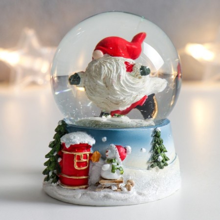 Souvenir Polystone Water Ball "Skrazik Ski" 7x6.7x8.8x cm