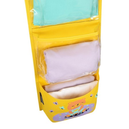 Pockets in the cub "Bear", for a children's locker, 83x24 cm, yellow-8