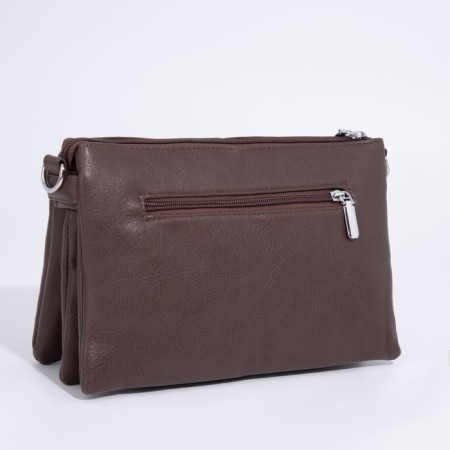 Cross-Bodi Bag on a zipper, brown color-1