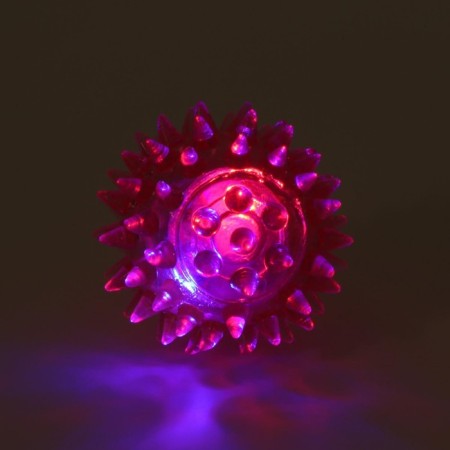 The ball luminous for animals is small, tpr, 4.5 cm, pink-4