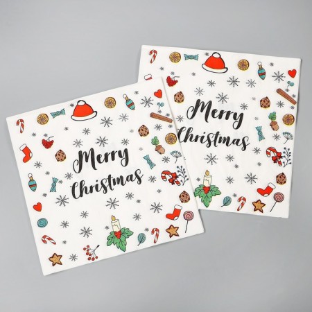 Paper napkins "New Year", in a set of 20 pcs.