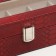 The casket to the leatherette to the clock 6 departments "burgundy python with veins" 11x31x7.5 cm